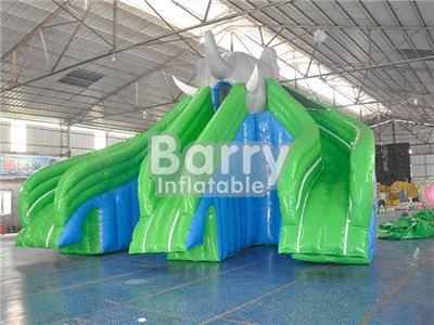 Best Price Air Blower Water Slide Pool , Elephant Inflatable Water Slide Into Pool BY-WS-093